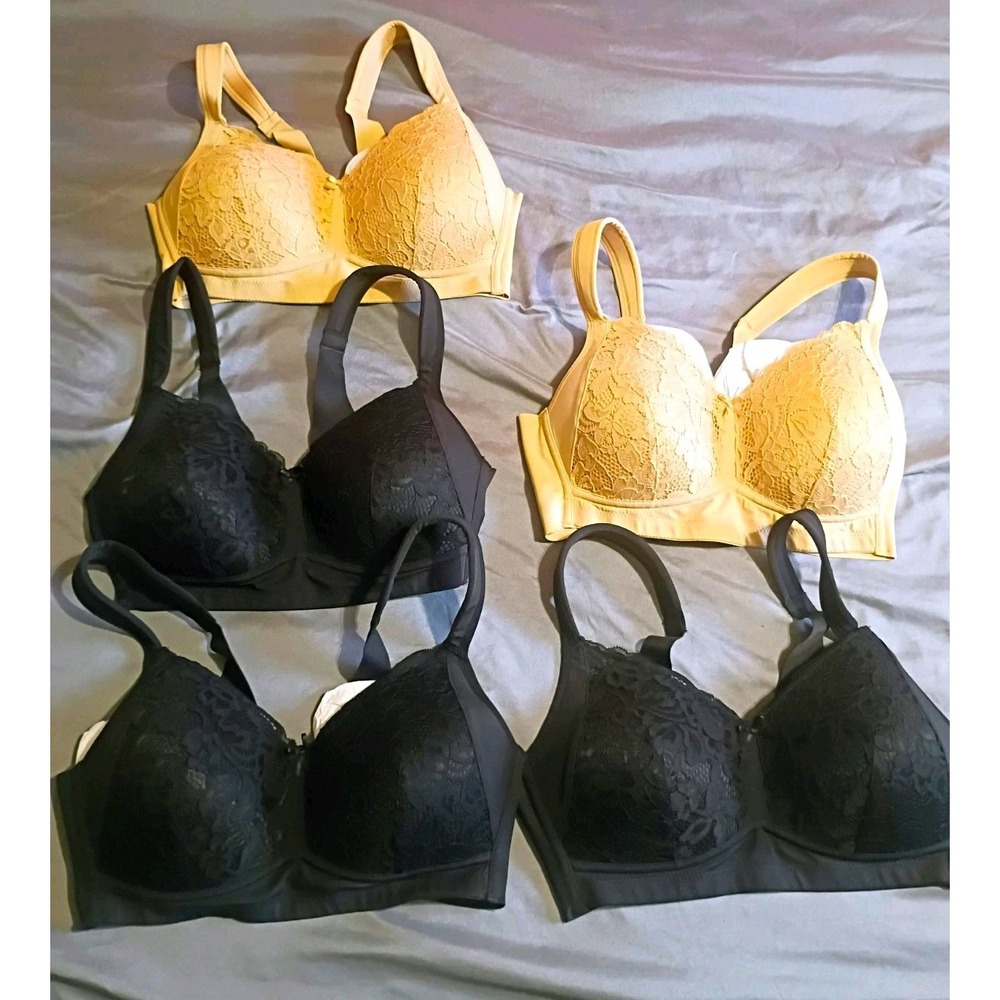 Rhonda Shear Women's Bra Size Small Petite Black And Beige Bundle Of 5